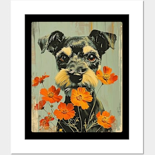 Yorkshire Terrier Flowers Photo Art Design For Dog Onwer Posters and Art